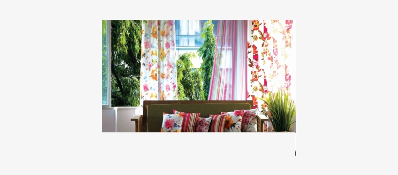Floral Curtains - Curtain, transparent png download