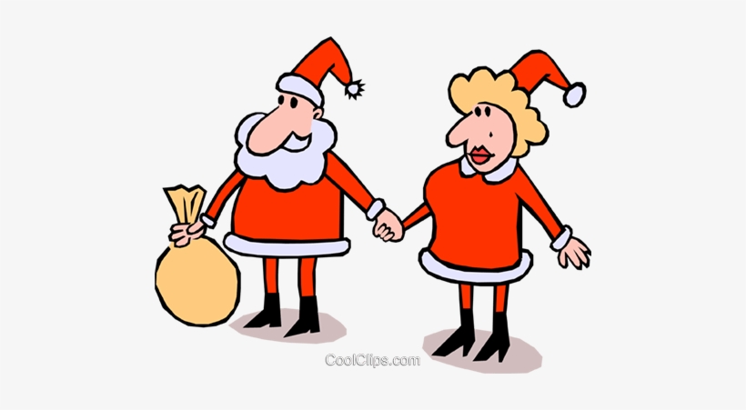 Papai Noel E Mamãe Noel Livre De Direitos Vetores Clip - Desenho Do Mamae Noel, transparent png download