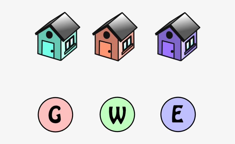 Gas Water Electric Puzzle Layout - House Clip Art, transparent png download