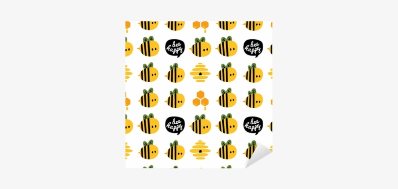 Seamless Pattern With Cartoon Bees And Beehive For - Daniela Blume En Splash, transparent png download
