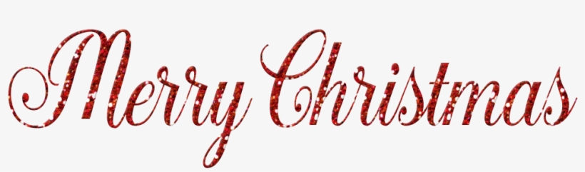 Red Glitter Word Art Photo Merry Xmas - Art, transparent png download