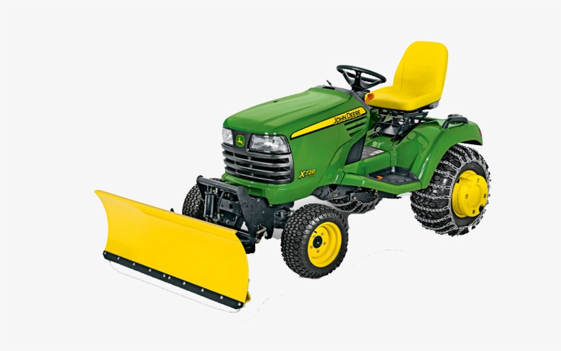X728 With 54 Inch Quick Hitch Front Blade Attachment - John Deere Tractor With Blade, transparent png download