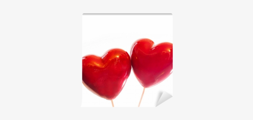 Fotomural Dos Corazones Rojos Aislados En Blanco, Símbolo - Heart, transparent png download