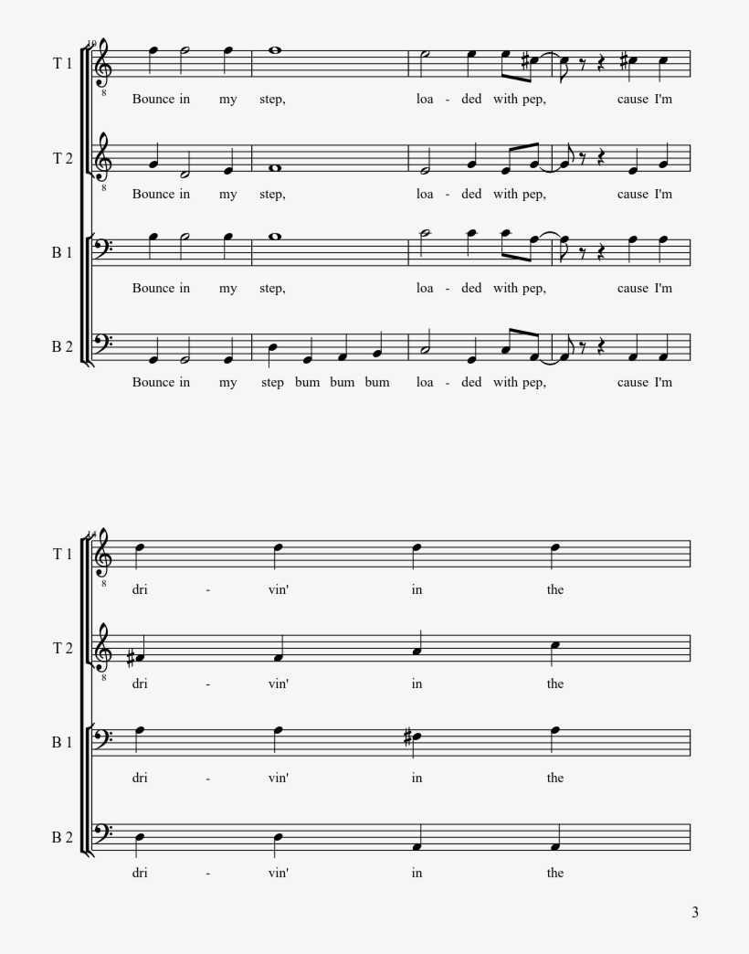 Baby On Board Sheet Music Composed By The Be Sharps - Baby On Board Sheet, transparent png download