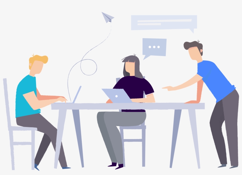 People On Computers - Teamwork, transparent png download