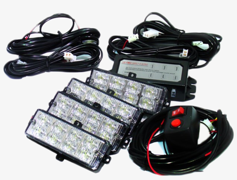 Race Sport Rs 281 4led B/r Led Grille Strobe Light - Race Sport Rs-281-4led-a Led Strobe Light Kit, transparent png download