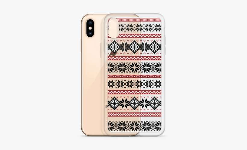 Red And Black Nordic Pattern Iphone Case - Iphone, transparent png download