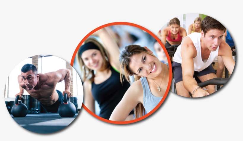 3 Circular Images Of People Taking Specialty Classes - Physical Fitness, transparent png download