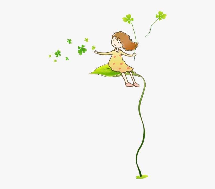 Hojas Y Chica - 幸運 草 圖案 設計, transparent png download