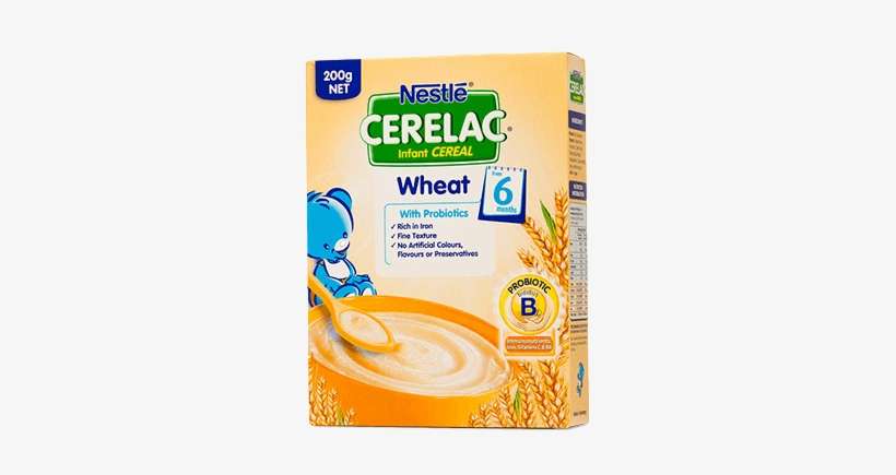 Cerelac Infant Cereal Wheat 200g - Cereal For 6 Months Baby, transparent png download