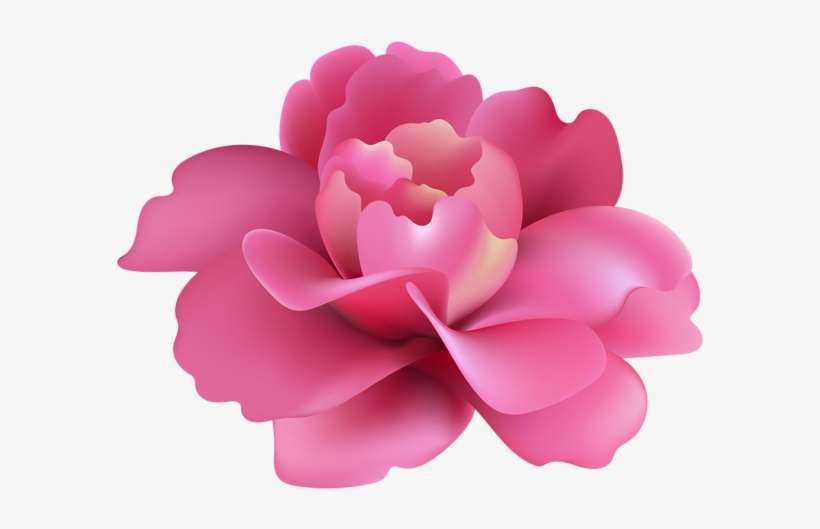 Pink Flower Deco Png Clip Art Image - Clip Art, transparent png download