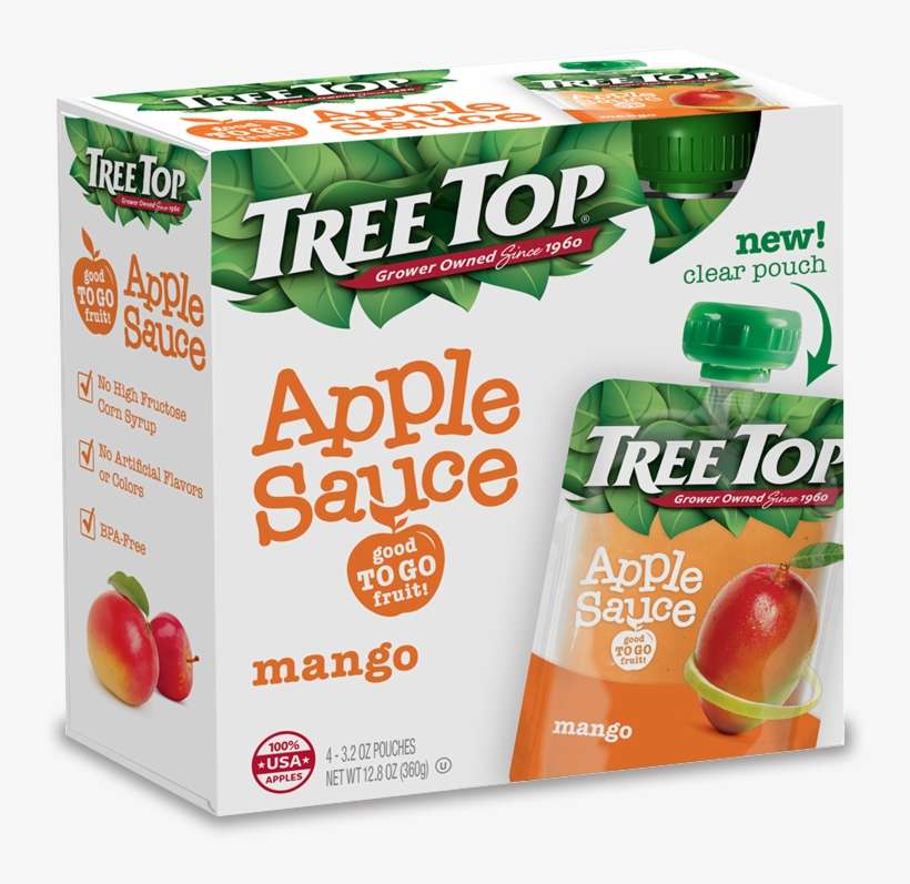 Tree Top Apple Sauce - 12 Pack, 3.2 Oz Pouches, transparent png download