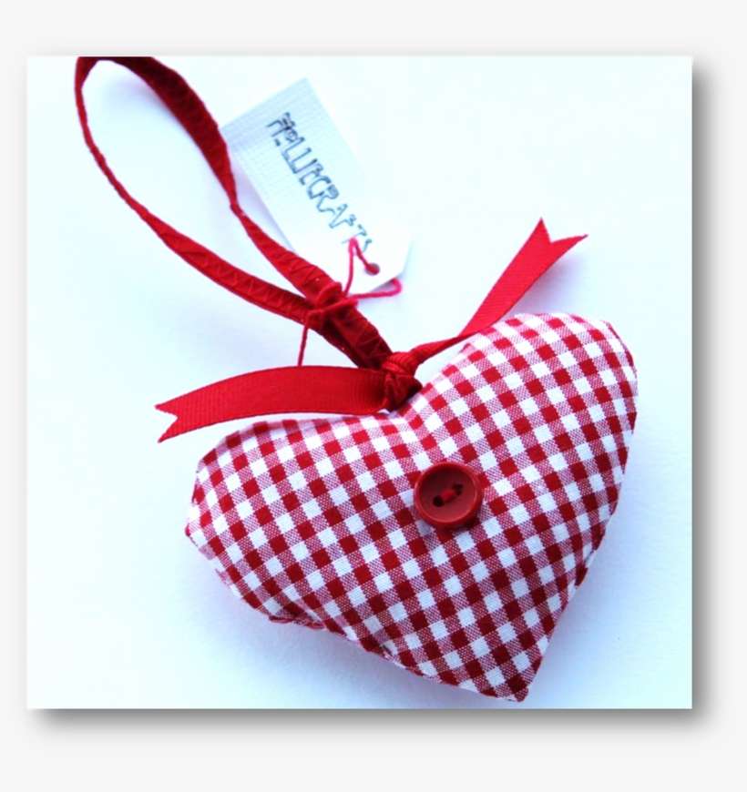 This Polyester Stuffed Heart Can Be Used To Hang From - Hanging, transparent png download