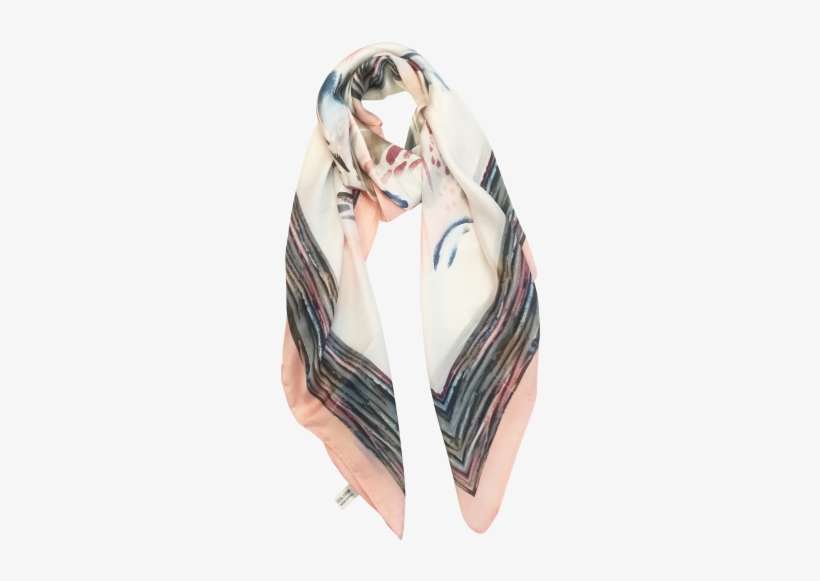 Botanical Pink Square Scarf - Scarf, transparent png download