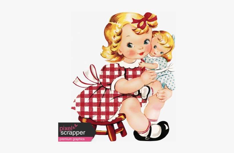 Memories And Traditions - Png Vintage Little Girls Clip Art, transparent png download