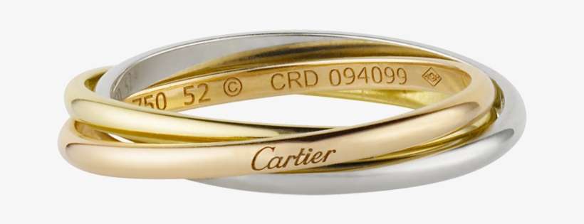 La Verdadera Historia De Los Anillos De Compromiso - Cartier Wedding Band 3 Gold Trinity, transparent png download