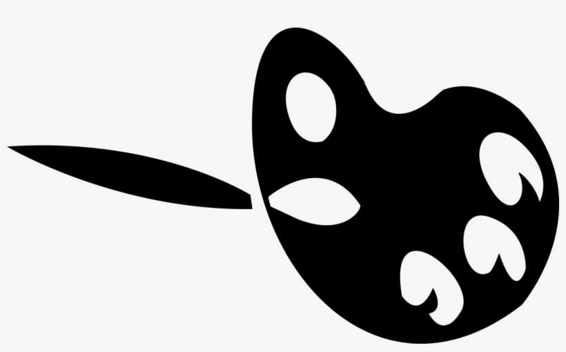 Vector Illustration Of Visual Arts Artist's Paint Palette, transparent png download