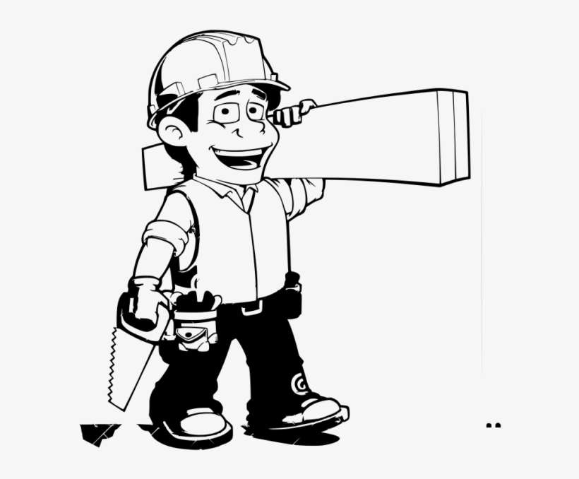 G12 - Carpenter Clipart Black And White, transparent png download