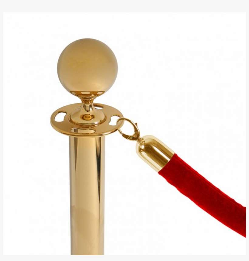 Gold Clip Velvet Barrier Ropes - Černý Provaz Na Barierový Sloupek, Zlaté Koncovky, transparent png download