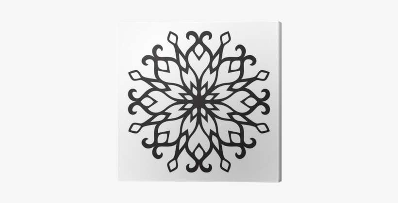 Quadro Em Tela Vector Snowflake Plana - Silhouette, transparent png download