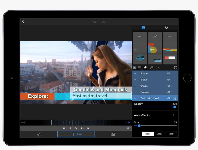 Fusion V1 Ipad Air 2 Titler - Luma Fusion App, transparent png download