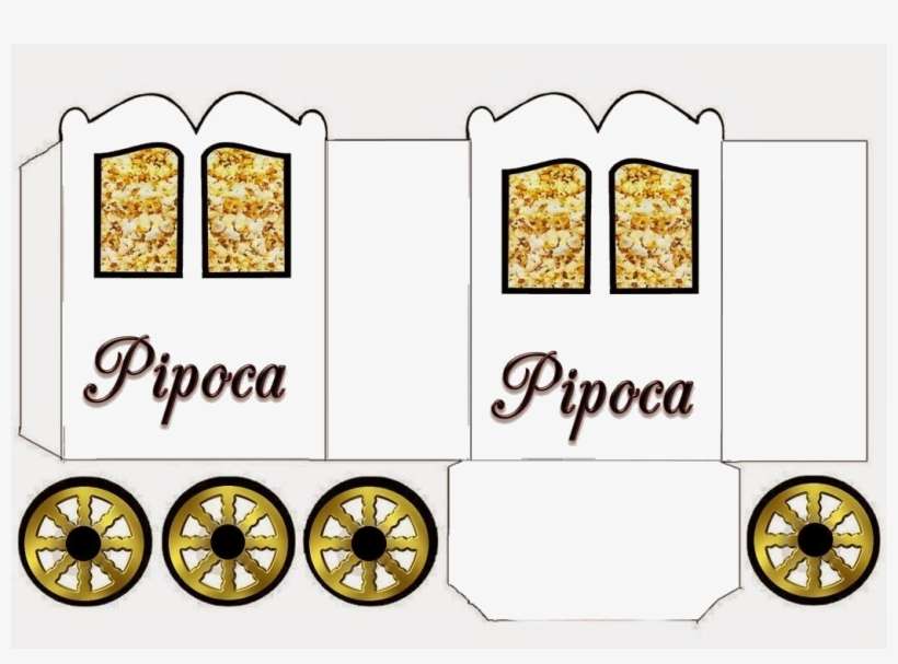 Carrinho De Pipoca - Molde Carrinho De Pipoca Png, transparent png download