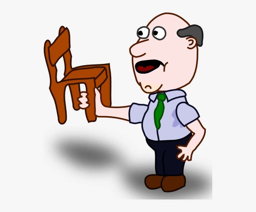 Holding A Chair - No Work Is Done Example, transparent png download