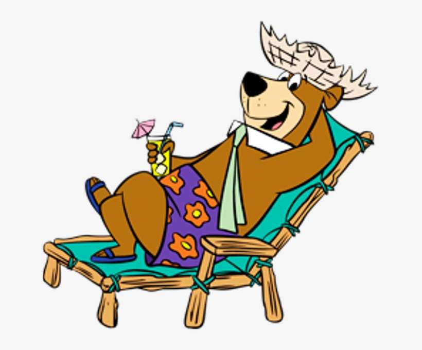 Yogi Sitting On Chair - Yogi Bear Holiday, transparent png download