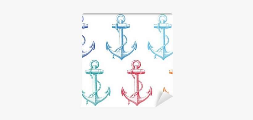 Vintage Anchor With Rope, Vector Set Wall Mural • Pixers® - Storms Dont Scare Me, transparent png download