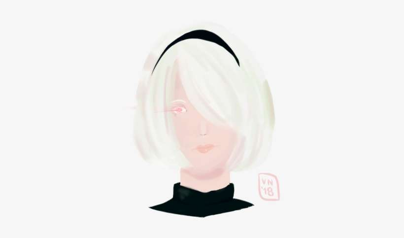 Nier Automata 2b 2b Nier 2b Artists On Tumblr Eye Horror - Bust, transparent png download