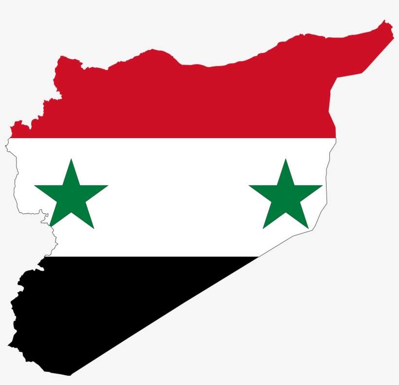 World Flag Map Png Download - Syria Flag With Map, transparent png download