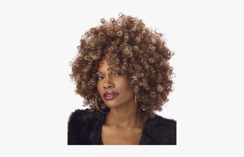 Brown Afro Wig - Fine Foxy Brown & Blonde Fro Women's Wig Costume, transparent png download