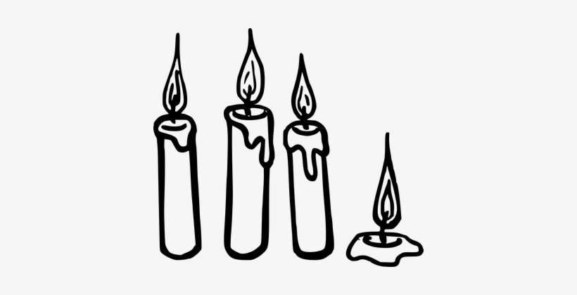 Candle Vector Graphics - Candle Black And White Png, transparent png download
