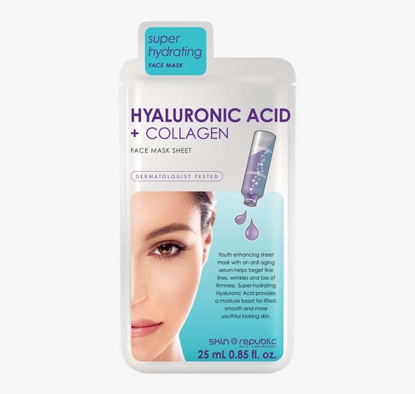 Hyaluronic Acid Collagen Face Mask Sheet $7, transparent png download