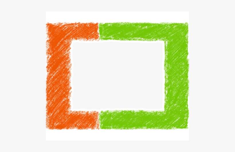 Your Photo Photo Frame - Moldura Laranja E Azul, transparent png download