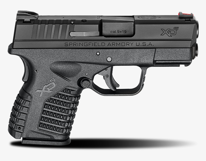 Black Polymer Frame Xd-s - Springfield Xds 9mm Grey, transparent png download