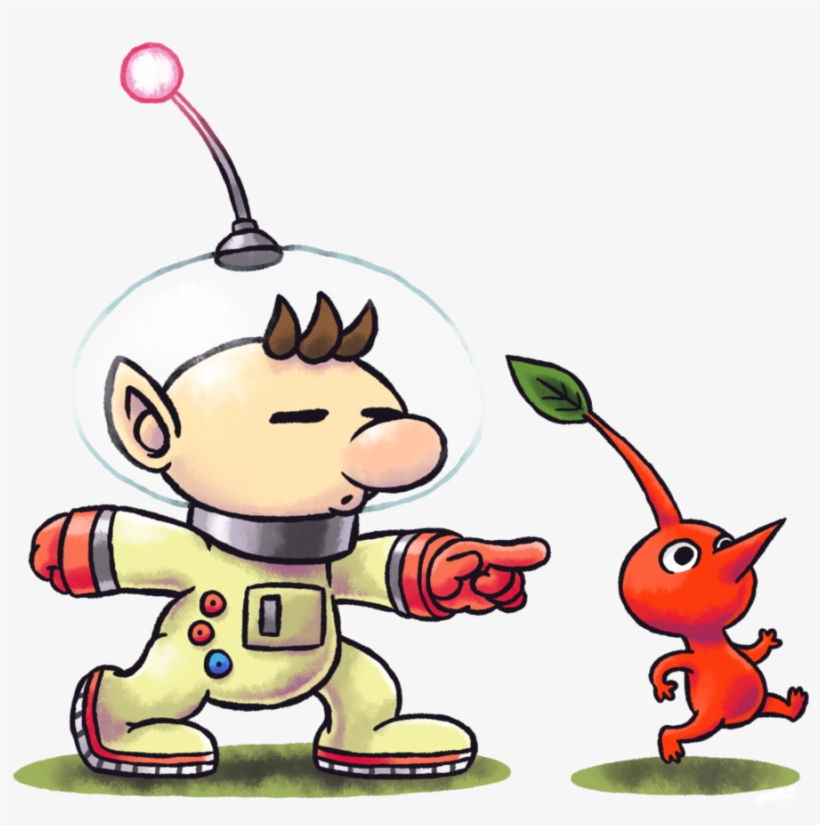 Captain Olimar & Red Pikmin - Mario Luigi Rpg Kirby, transparent png download