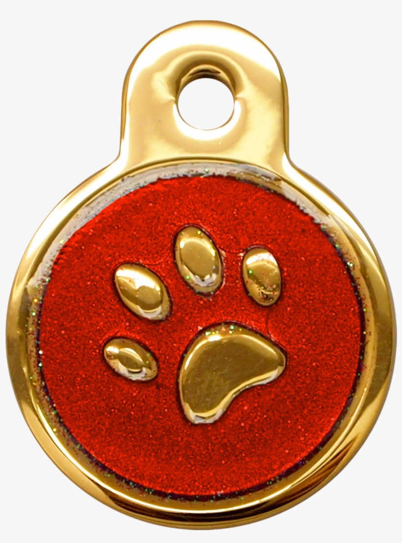 Ip Gold Red Glitter Mini Circle Paw - Weapon, transparent png download
