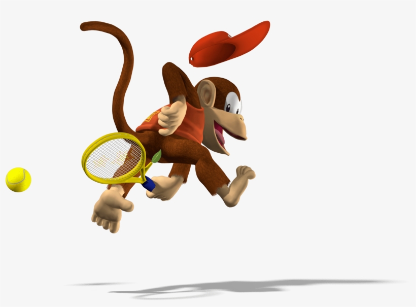 Whilst Diddy's Kong Quest Codified The Nintendo Logo - Diddy Kong Mario Tennis Aces, transparent png download