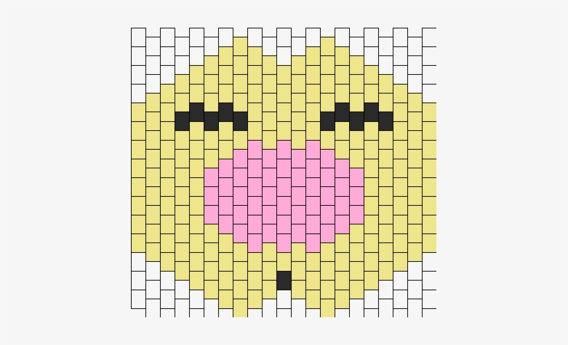 Olimar Mask Bead Pattern - Kandi Heart Mask Pattern, transparent png download