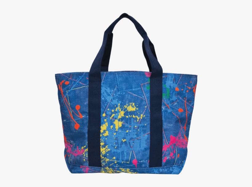 Picture Of Paint Splatter Denim Tote Bag - Tote Bag Denim, transparent png download