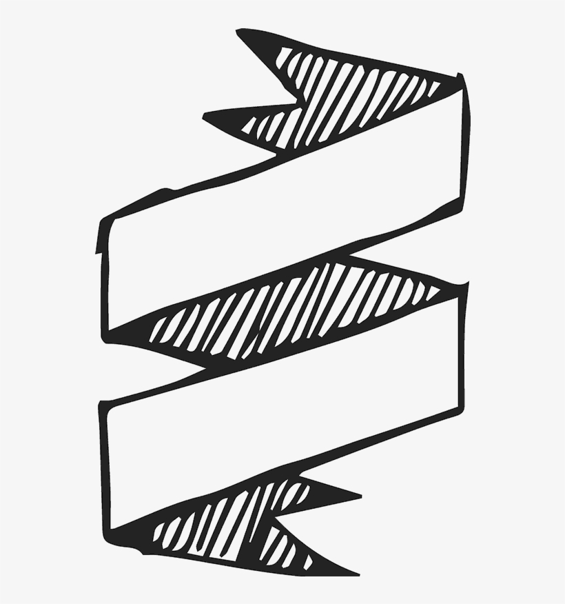 Hand Drawn Banner Rubber Stamp - Drawing, transparent png download