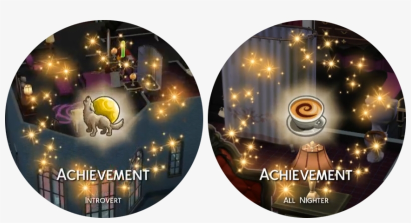 Sims 4 Introvert & All Nighter Achievements - Sims 4 All Nighter Achievement, transparent png download