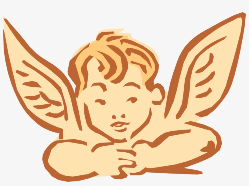 Vector Illustration Of Spiritual Angel Boy With Wings - Anjo Png Vector, transparent png download