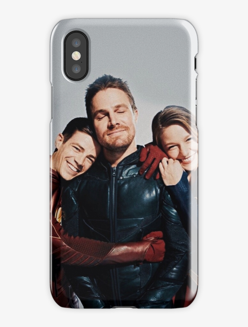 Grant Gustin Iphone X Snap Case - Grant Gustin Melissa Benoist And Stephen Amell, transparent png download