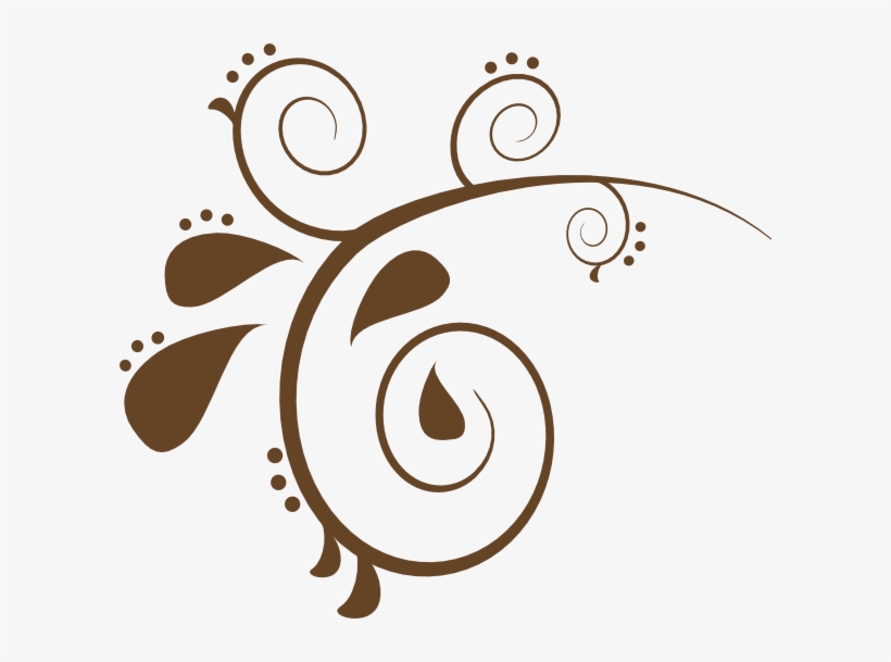 Brown Swirl Clip Art - Free Paisley Clip Art, transparent png download