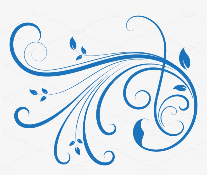 Clip Art Swirl Transprent Png Free Download - Swirl Designs Blue Transparent, transparent png download