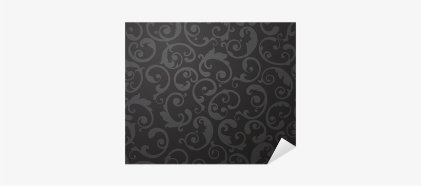 Seamless Black And Grey Swirls Floral Wallpaper Pattern - Wallpaper, transparent png download