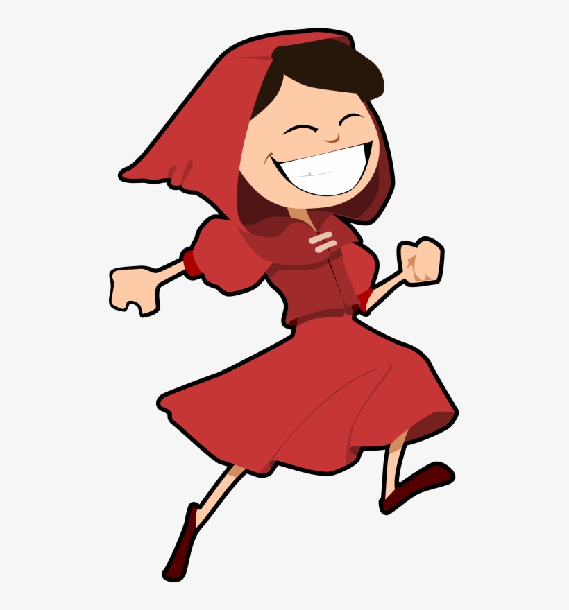 Free To Use Public Domain People Clip Art - Little Red Riding Hood Happy, transparent png download