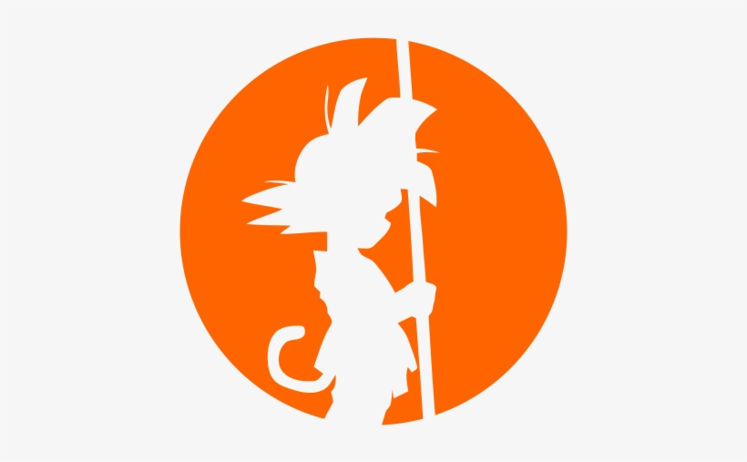 Pegatina Goku Pensativo - Goku Silhouette, transparent png download